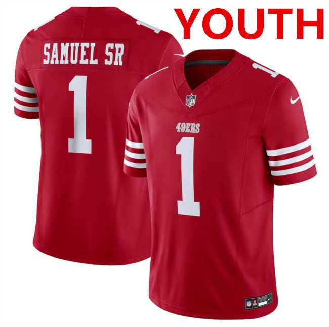 Youth San Francisco 49ers #1 Deebo Samuel Red 2024 F.U.S.E. Vapor Untouchable Limited Football Stitched Jersey Dzhi->youth mlb jersey->Youth Jersey